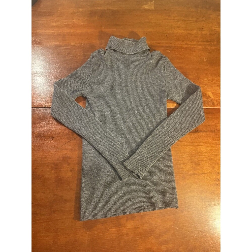 VTG 50s Pendleton Women’s Gray Turtleneck Long Sleeve Sweater 100% Wool Size 34